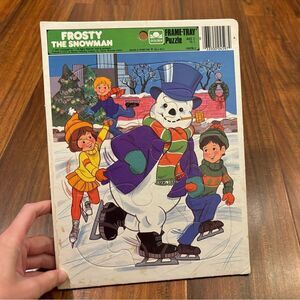 Frosty the Snowman vintage 1984 9 piece cardboard puzzle